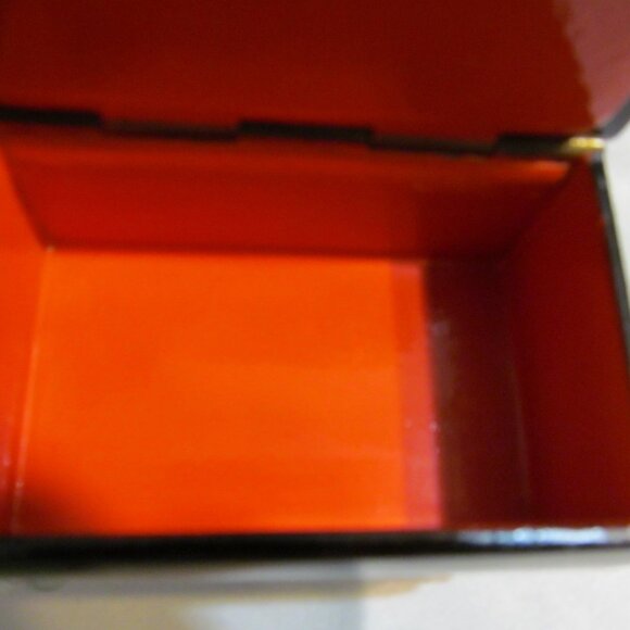 Russian Black Lacquer Box Tale of Tsar Saltan Swan Princess Mstera Signed - Picture 15 of 16